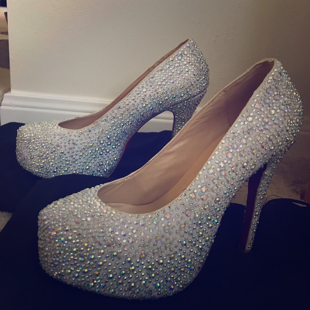 Size 7 Wedding/Prom Crystal Heels